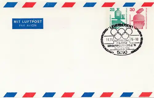Leverkusen Philatelie 1976: Jeux olympiques de Montréal, temple de la totalité