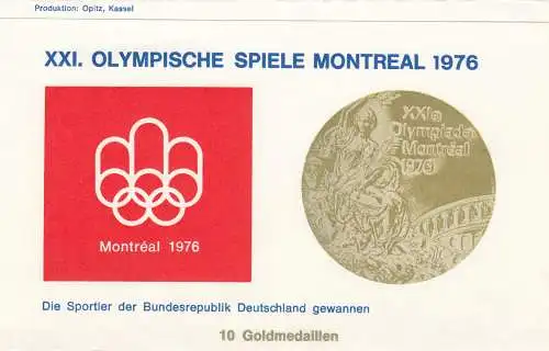 Olympische Spiele Montreal 1976:  Ganzsache-Stempel Leverkusen Philatelie