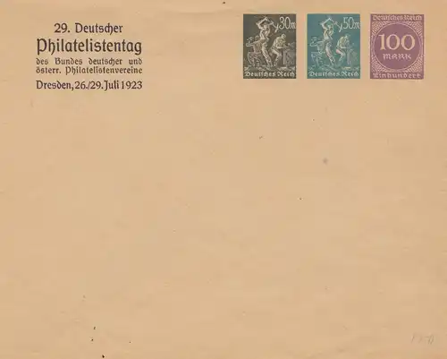 2x entier couverture 1923 - Philateliste allemand jour