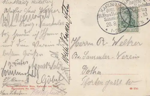 Karlsbad 1910: Ringtag und Deutscher Sammlertag - Ansichtskarte