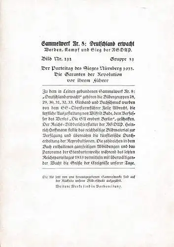 Recueil n° 8: L'Allemagne se réveille