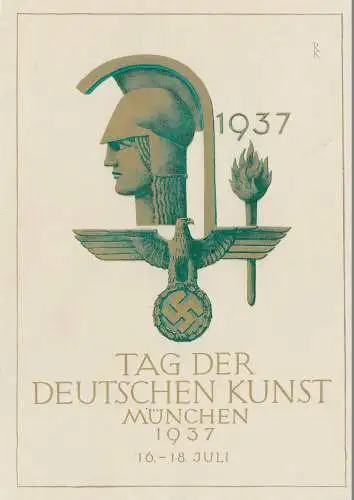 Propaganda: Tag der deutschen Kunst 1937 - Sonderstempel München