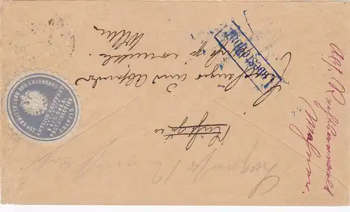 Lettre 1887 de Chemnitz - Précédent - expéditeur non identifiable