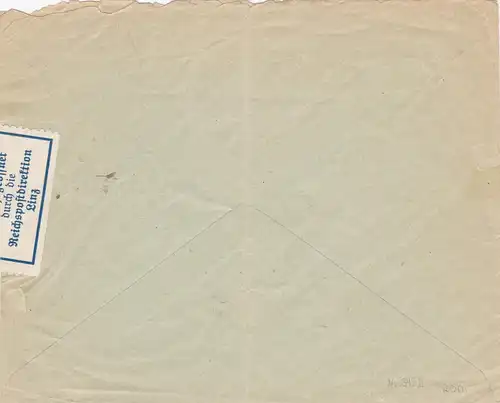 Lettre à Vienne - ouverte officiellement pour la détermination de l'expéditeur