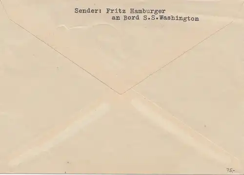 US-Germany Sea Post S.S. Washington 1938