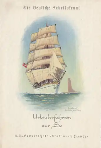 Wilhelm Gustloff: DAF-Deutsche Arbeitsfront-Urlaubsfahrten zur See - KdF 1938