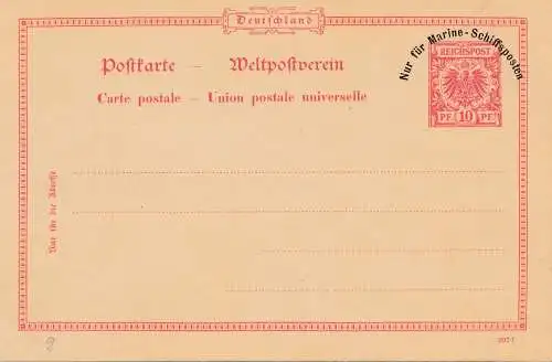 Ganzsache: Marine Schiffsposten 