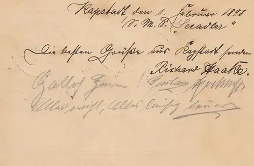 Toute l'affaire Marine Postier 1898 à Kiel