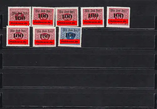 Sudetenland: MiNr. Portomarken 36-43, *