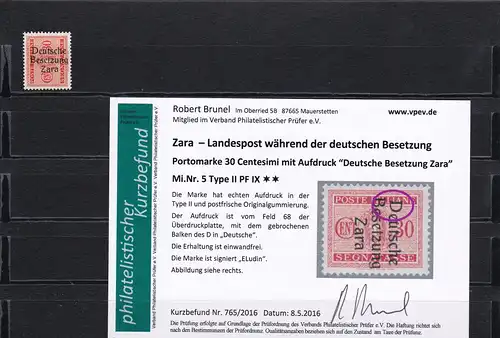 Zara - Min. 5 Type II PF IX, frais, **