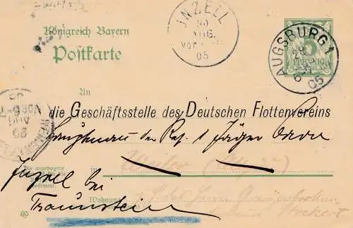 1905: Augsbourg, bureau d'Inzell Flotteverein