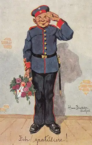 1926: Reutlingen: Magasin de papeterie - Vue: Félicitations-Uniform