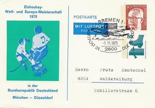 1975: Championnat du monde et de l'Europe de hockey sur glace à Brême-Tout
