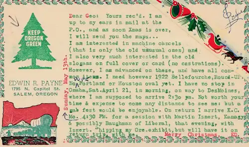 1955: Merry XMAS, Salem - Oregon