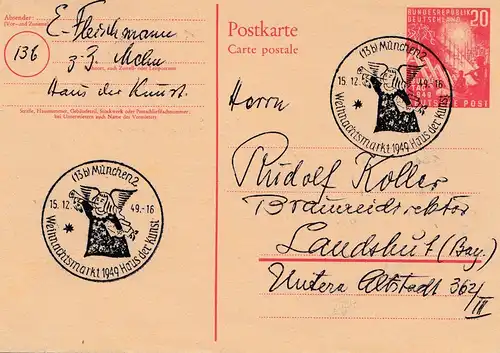 1949: München Weihnachtsmarkt-Haus der Kunst Ganzssache