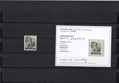 Saar, MiNr. 229 Y I U, postfrisch