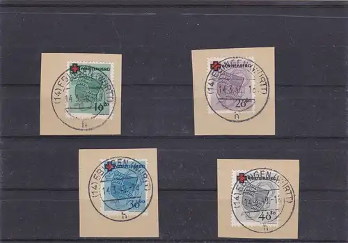 Zone française: Baden: N° de série 40-43, cachet signé BPP