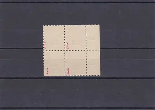 DDR: MiNr. 439 aII g XI, **, Viererblock, BPP Attest, Jahrgang 1954 SELTEN !!!