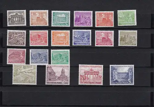 Berlin: MiNr. 42-60 - Bauten - postfrisch, BPP Attest