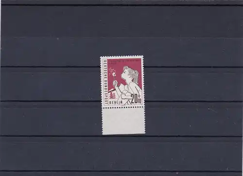 Berlin MiNr. 195 F, postfrisch vom Unterrand