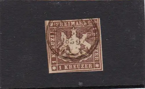 Württemberg Minr. 6d, gestempelt, BPP geprüft