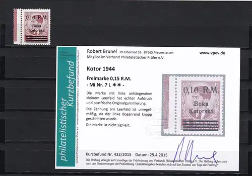 Instrument II. WK: Kotor: Minn. 7 L, frais de port