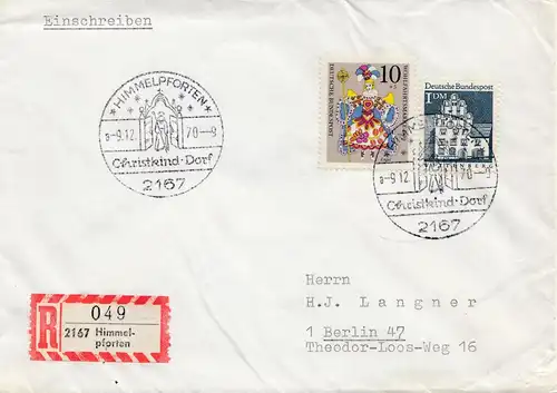 1970 Himmelpforten - Einschreiben-Christkind Dorf