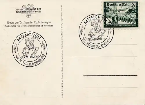 1936/37: Carte de propagande WHW: JU avion