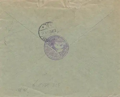 Censuration: 1919: Münster Eilboten après Copenhagen - Munster Testé