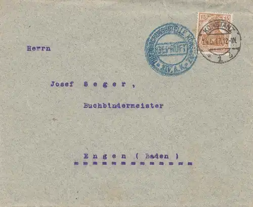 Zensur: Prüfstelle 1917  Konstanz