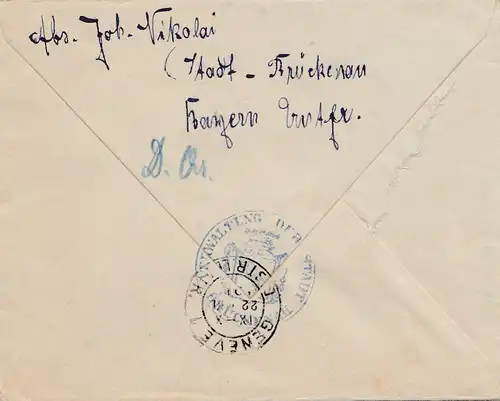 Censure:1918: Branseau Ville de Genève: Consurer du maire