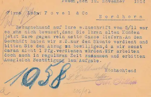 1914. Tout le problème, de poste à Nordhorn