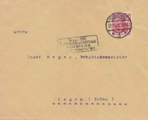 Zensur: 1915: Konstanz - Postüberwachungsstelle
