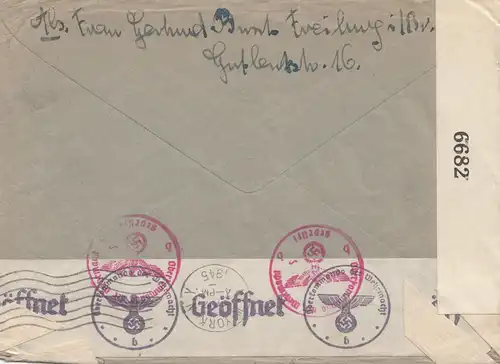 Censuration: 1941: Lettre de Fribourg Hasloch aux États-Unis: Hold by Censor jusqu'en 1945