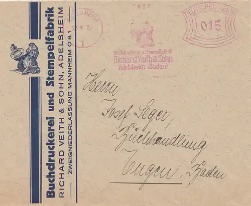 Nain: Adelsheim 1930 - Tampon gratuit