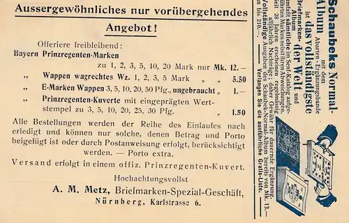 Nain: entier 1912: Publicité Catalogue de moutarde, Album de Schaubeck