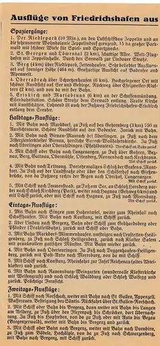 Zeppelin: Prospectus: Hôtels et restaurants à Friedrichshafen, dedans avec infos