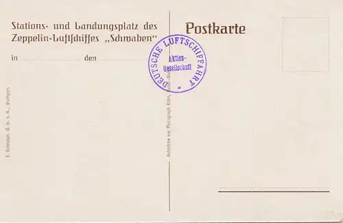 Zeppelin: Carte visuelle: Stations-Landeplatz Aéroport Schwaben