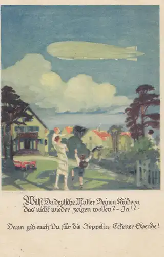 Zeppelin: carte de présentation Zeappelin Eckener - aérodrome