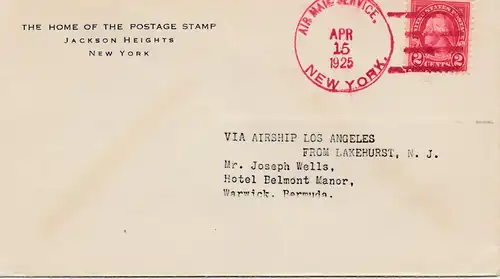 Luftpost-Air mail - US nach Bermuda 1925