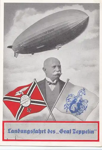 1939: Débarquement du comte Zeppelin - Propagande: visite de Zeappelin