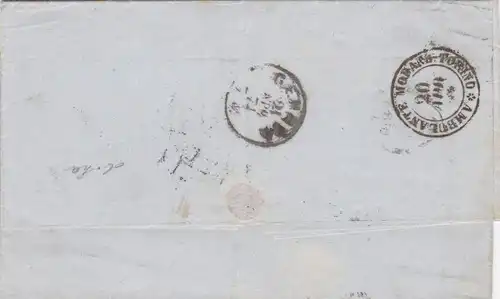 Letter from Spain to Italie 1874