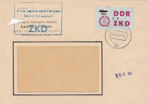 1964: DDR ZKD - Lacke und Farben Berlin