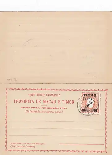 Affaire entière Timor Provincia de Macao with response; III Aa