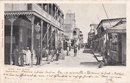 1903: Post card Suez: Cote Francaise des Somaliens to Belgium