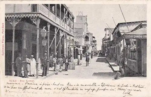 1903: Post card Suez: Cote Francaise des Somalis to Belgium