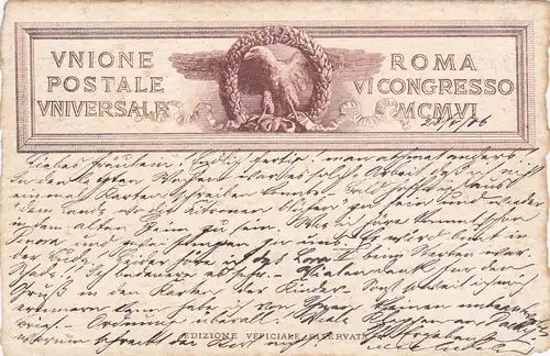 1906: Carte Postale Italy to Hamburg/Germany, registered, eagle