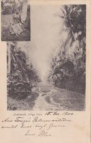 Tonga-Tabu 1901 to Crefeld/Germany, registered postcard, Toga