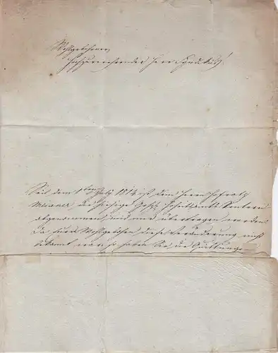 1815: Brief Lauterbach nach Schweinfurth, Recommandiert