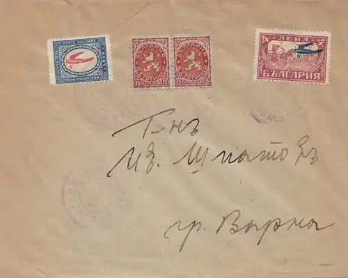 Bulgarie 1927: Lettre de Sofia à Varna
